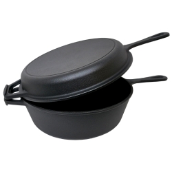 Emaliowany żeliwny garnek do pieczenia Zyle, czarny, ZY226BKI, dwuczęściowy, Ø26 cm