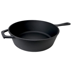 Emaliowany żeliwny garnek do pieczenia Zyle, czarny, ZY226BKI, dwuczęściowy, Ø26 cm