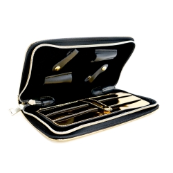 Etui na 4 nożyczki fryzjerskie OSOM Professional Gold Scissor Case OSOMCASEGOLD – złote