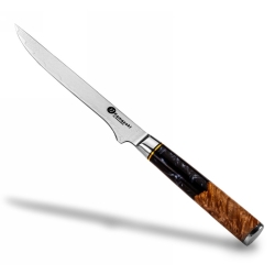 Nóż do odkostniania Kamazaki KZI109KN, ostrze 15 cm – stal damasceńska, rdzeń VG-10