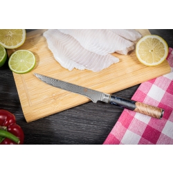 Nóż do odkostniania Kamazaki KZI109KN, ostrze 15 cm – stal damasceńska, rdzeń VG-10