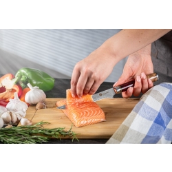 Nóż do odkostniania Kamazaki KZI207KN, ostrze 15 cm – stal damasceńska z rdzeniem VG-10