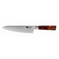 Nóż szefa kuchni Kamazaki Chef KZI202KN – ostrze 20 cm, stal damasceńska