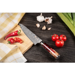 Nóż szefa kuchni Kamazaki Chef KZI202KN – ostrze 20 cm, stal damasceńska