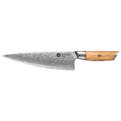 Nóż szefa kuchni Kamazaki Chef KZ37KN, ostrze 22 cm – stal damasceńska