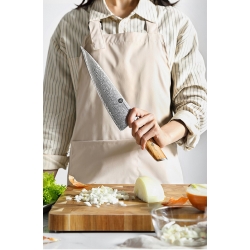 Nóż szefa kuchni Kamazaki Chef KZ37KN, ostrze 22 cm – stal damasceńska