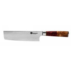 Nóż Nakiri Kamazaki KZI206KN, ostrze 18 cm – stal damasceńska z rdzeniem VG-10