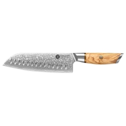 Nóż Santoku KAMAZAKI KZ38KN ze stali damasceńskiej, 18 cm