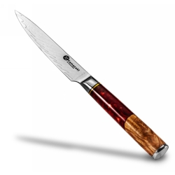 Nóż uniwersalny Kamazaki KZI208KN, ostrze 13 cm – stal damasceńska z rdzeniem VG-10
