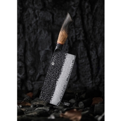 Nóż tasak Kamazaki Black Damascus Cleaver Knife KZ51KN, 18 cm