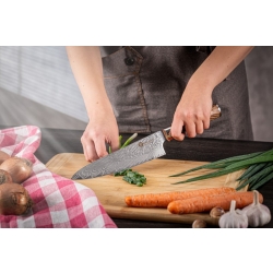 Nóż szefa kuchni Kamazaki Chef KZI104KN, ostrze 20 cm – stal damasceńska