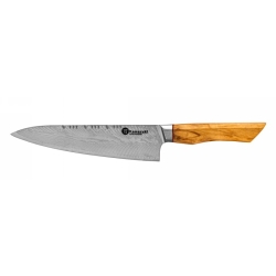 Nóż szefa kuchni Kamazaki Chef KZI301KN, ostrze 20 cm – stal damasceńska z rdzeniem AUS10