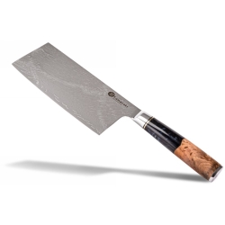 Nóż szefa kuchni Kamazaki KZI112KN z 67-warstwowej stali damasceńskiej, ostrze 17,5 cm