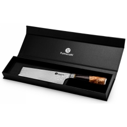 Nóż Nakiri Kamazaki KZI107KN z 67-warstwowej stali damasceńskiej – ostrze 18 cm
