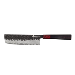 Nóż Nakiri KAMAZAKI KZI218KN, ostrze 18 cm – stal damasceńska z rdzeniem VG-10