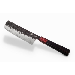 Nóż Nakiri KAMAZAKI KZI218KN, ostrze 18 cm – stal damasceńska z rdzeniem VG-10
