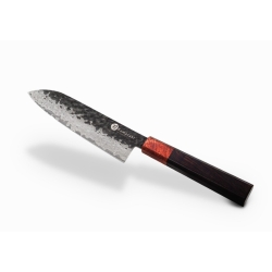 Nóż Santoku KAMAZAKI KZI219KN, ostrze 18 cm – stal damasceńska z rdzeniem VG-10