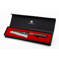 Nóż Santoku KAMAZAKI KZI219KN, ostrze 18 cm – stal damasceńska z rdzeniem VG-10