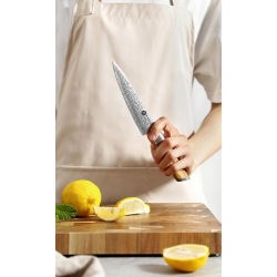 Nóż uniwersalny z damasceńskiej stali Kamazaki Utility Knife KZ39KN, ostrze 13 cm