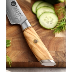 Nóż uniwersalny z damasceńskiej stali Kamazaki Utility Knife KZ39KN, ostrze 13 cm
