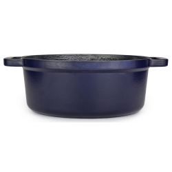 Okrągły emaliowany garnek żeliwny Zyle ZY01BLKI Ø27 cm, 5 l, niebieski