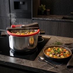 Oszczędzający energię garnek Zyle ZY207ESR – 4,7 l, stal nierdzewna, dno indukcyjne