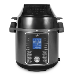 Multicooker Zyle ZY006MC 2w1 – Szybkowar Elektryczny z Frytkownicą Beztłuszczową Air Fryer, Garnek ze Stali Nierdzewnej SUS304, 6 L