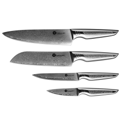 Zestaw 4 noży kuchennych KAMAZAKI KZI500SET – stal damasceńska, rdzeń VG-10