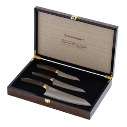 Zestaw 3 noży Suncraft Elegancia KSK-SET3 ze stali SG2 – 20, 15 i 10 cm