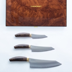 Zestaw 3 noży Suncraft Elegancia KSK-SET3 ze stali SG2 – 20, 15 i 10 cm