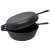 Emaliowany żeliwny garnek do pieczenia Zyle, czarny, ZY226BKI, dwuczęściowy, Ø26 cm