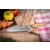 Nóż Santoku Kamazaki KZI304KN, ostrze 18 cm – stal damasceńska z rdzeniem AUS10
