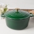 Okrągły emaliowany garnek żeliwny Zyle ZY020GRKI, zielony, Ø 27 cm, 6 l