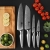 Zestaw 4 noży kuchennych KAMAZAKI KZI500SET – stal damasceńska, rdzeń VG-10